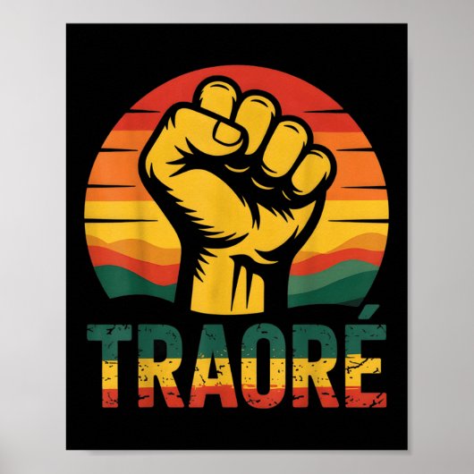 Burkina Faso-ibrahim Traoré _ Thomas Sankara T-shi Poster (Vorne)