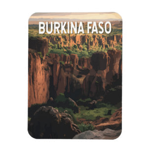 Burkina Faso Illustration Kunst, Dichtung und Musi Magnet