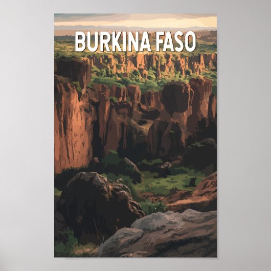 Burkina Faso Illustration Kunst, Dichtung und Musi Poster (Vorne)