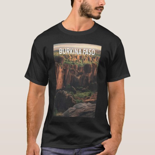 Burkina Faso Illustration Kunst, Dichtung und Musi T-Shirt (Vorderseite)