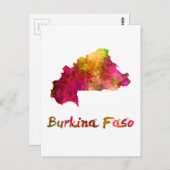 Burkina Faso in Aquarell 2 Postkarte (Vorne/Hinten)