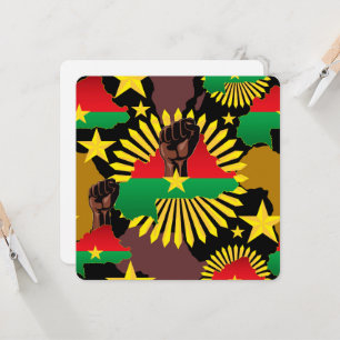 Burkina Faso Karte, Flagge und Revolution Fest