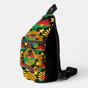 Burkina Faso Karte, Flagge und Revolution Fest Crossbody Bag