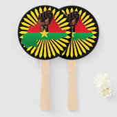 Burkina Faso Karte, Flagge und Revolution Fest Fächer (Vorne und Hinten)