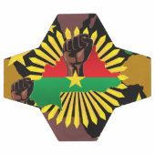 Burkina Faso Karte, Flagge und Revolution Fest Fußball (Flach)