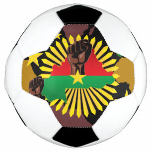 Burkina Faso Karte, Flagge und Revolution Fest Fußball