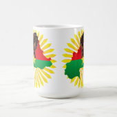 Burkina Faso Karte, Flagge und Revolution Fest Kaffeetasse (Mittel)