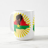 Burkina Faso Karte, Flagge und Revolution Fest Kaffeetasse (Vorderseite Links)