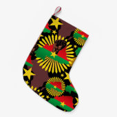 Burkina Faso Karte, Flagge und Revolution Fest Kleiner Weihnachtsstrumpf (Vorderansicht (hängend))