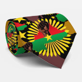 Burkina Faso Karte, Flagge und Revolution Fest Krawatte (Gerollt)