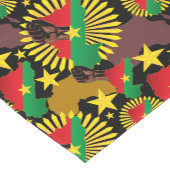 Burkina Faso Karte, Flagge und Revolution Fest Kurzer Tischläufer (Ecke)