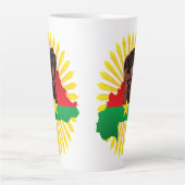 Burkina Faso Karte, Flagge und Revolution Fest Milchtasse (Vorderseite)