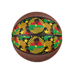 Burkina Faso Karte, Flagge und Revolution Fest Mini Basketball