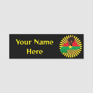 Burkina Faso Karte, Flagge und Revolution Fest Namensschild