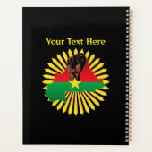 Burkina Faso Karte, Flagge und Revolution Fest Planer (Rückseite)