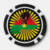Burkina Faso Karte, Flagge und Revolution Fest Pokerchips (Rückseite)