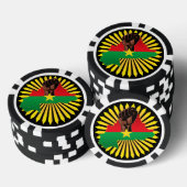 Burkina Faso Karte, Flagge und Revolution Fest Pokerchips (Stapel)
