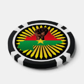 Burkina Faso Karte, Flagge und Revolution Fest Pokerchips (Einzeln)