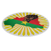 Burkina Faso Karte, Flagge und Revolution Fest Schneidebrett (Ecke)