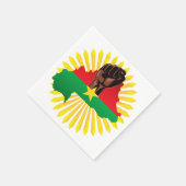Burkina Faso Karte, Flagge und Revolution Fest Serviette (Ecke)