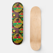Burkina Faso Karte, Flagge und Revolution Fest Skateboard (Vorderseite)