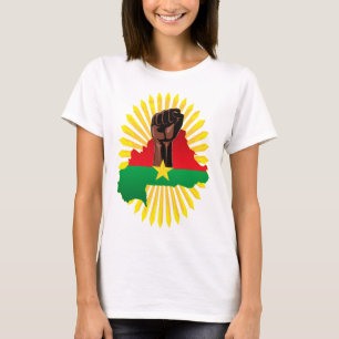 Burkina Faso Karte, Flagge und Revolution Fest T-Shirt