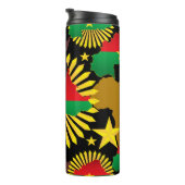 Burkina Faso Karte, Flagge und Revolution Fest Thermosbecher (Nach rechts gedreht)