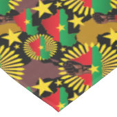 Burkina Faso Karte, Flagge und Revolution Fest Tischdecke (Schrägansicht)