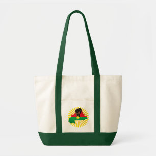Burkina Faso Karte, Flagge und Revolution Fest Tragetasche