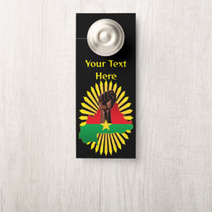 Burkina Faso Karte, Flagge und Revolution Fest Türanhänger