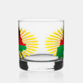 Burkina Faso Karte, Flagge und Revolution Fest Whiskyglas (Rechts)