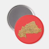 Burkina Faso Karte Magnet (Vorderseite/Rückseite)