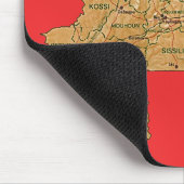 Burkina Faso Karte Mousepad (Ecke)