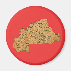 Burkina Faso Kartenmagnet Magnet