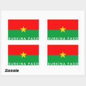 Burkina Faso Ländername Rechteckiger Aufkleber (Blatt)