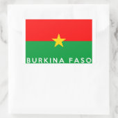 Burkina Faso Ländername Rechteckiger Aufkleber (Tasche)