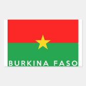 Burkina Faso Ländername Rechteckiger Aufkleber (Vorderseite)