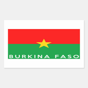 Burkina Faso Ländername Rechteckiger Aufkleber
