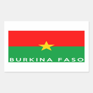 Burkina Faso Ländername Rechteckiger Aufkleber