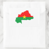 Burkina Faso Landkarte Form Silhouette Rechteckiger Aufkleber (Tasche)