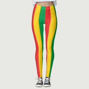 Burkina Faso Nationale Flaggenfarben Vertikal Leggings