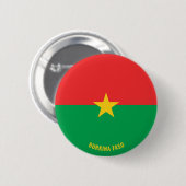 Burkina Faso Niedliche patriotische Flagge Button (Vorne & Hinten)