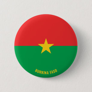 Burkina Faso Niedliche patriotische Flagge Button