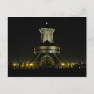 Burkina Faso - Ouagadougou - Denkmal bei Nacht Postkarte
