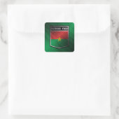 Burkina Faso Quadratischer Aufkleber (Tasche)