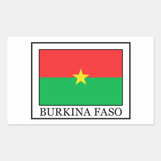 Burkina Faso Rechteckiger Aufkleber (Vorderseite)