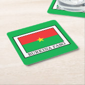 Burkina Faso Rechteckiger Pappuntersetzer (angewinkelt)
