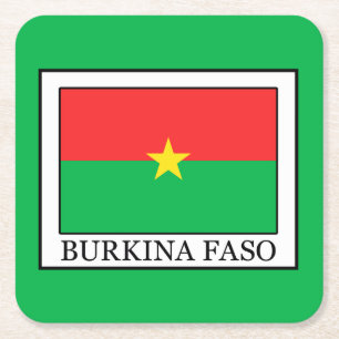 Burkina Faso Rechteckiger Pappuntersetzer