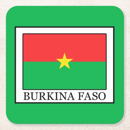 Burkina Faso Rechteckiger Pappuntersetzer (Vorderseite)