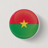Burkina Faso Round-Icon-Flagge Button (Vorderseite)